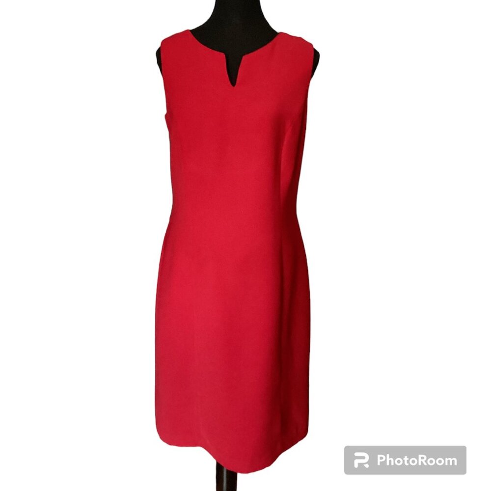 Tessuti Red Shift Dress - Lined - Size 10
